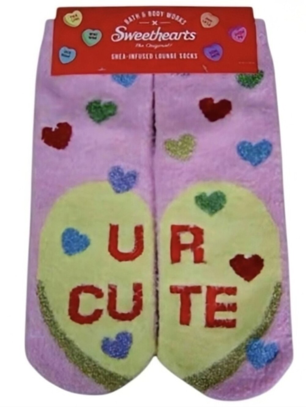 NEW BBW LIMITED EDITION Sweethearts Shea-Infused Lounge Socks